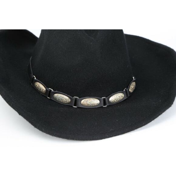 SCALA Black Wool Fedora Cowboy Western Hat One Size - Picture 8 of 12